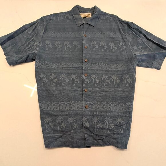 Jamaica Jaxx 100% Silk Sz XL Men's Tan AOP Floral Button Up Casual Hawaiian - Picture 1 of 10